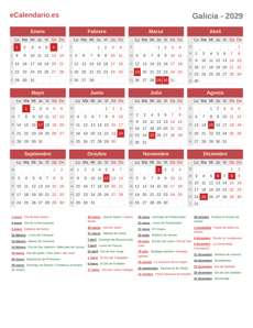 Calendario 2029